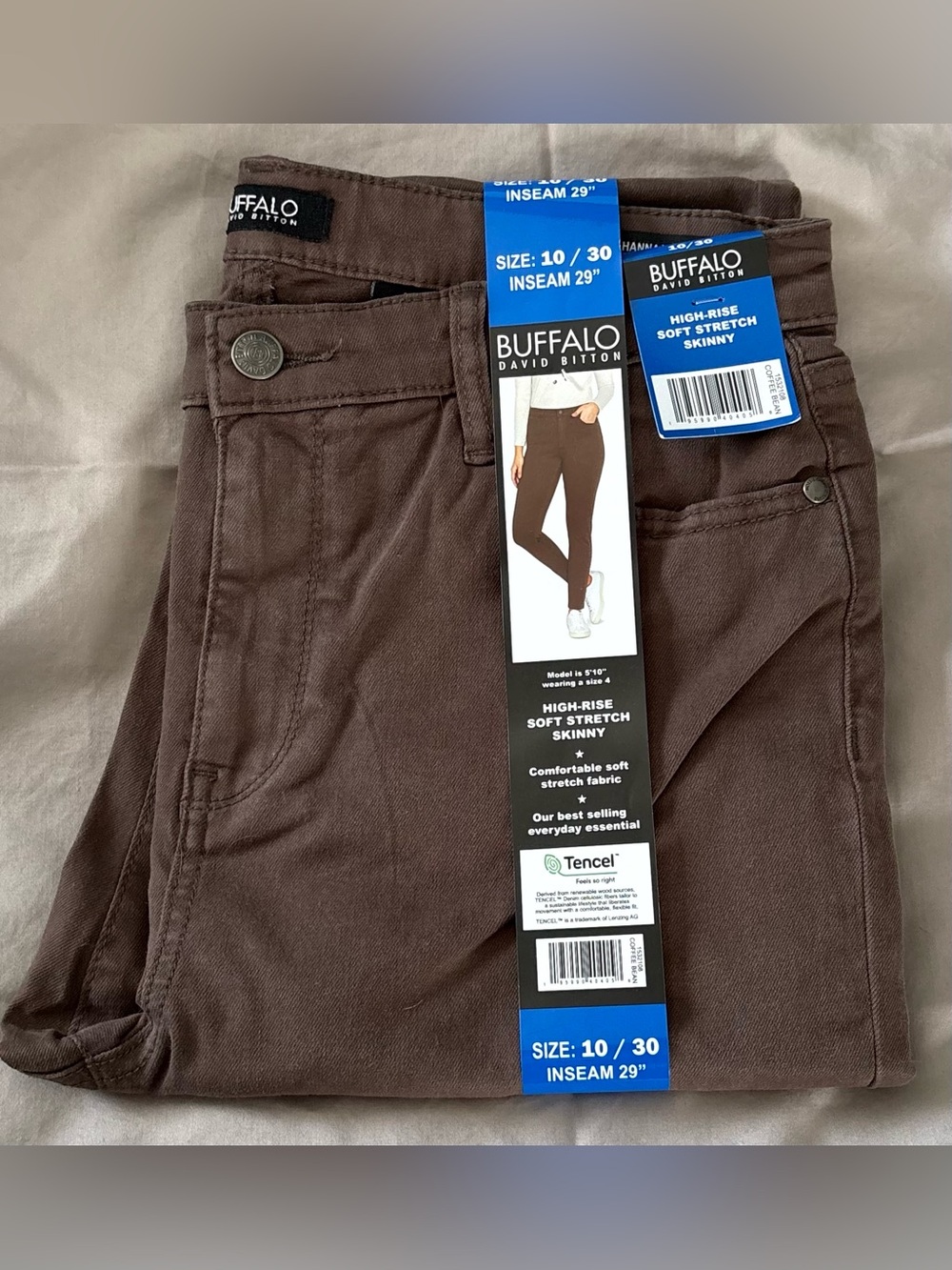 Buffalo David Bitton Women's High-Rise Skinny Jeans in Brown